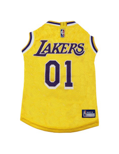 Camiseta de Baloncesto para Perro Pets First Los Angeles Lakers Mediana