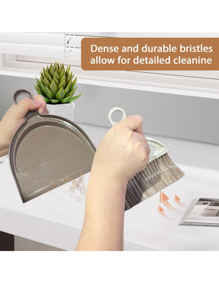 Juego de Cepillo y Recogedor Mini WDDBHSKN - Blanco Marrón