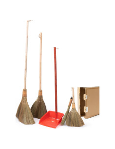 Juego de Escoba y Recogedor TTS Home - 4 Escobas y 1 Recogedor