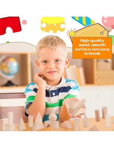 21 Bloques de Madera Geométricos 3D Kugliwa para Niños