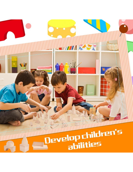 21 Bloques de Madera Geométricos 3D Kugliwa para Niños