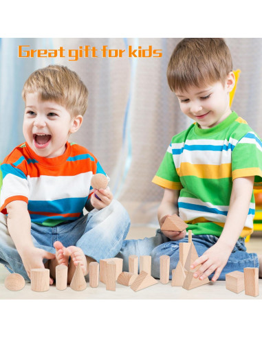 21 Bloques de Madera Geométricos 3D Kugliwa para Niños