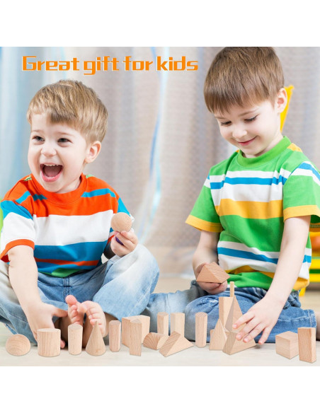 21 Bloques de Madera Geométricos 3D Kugliwa para Niños