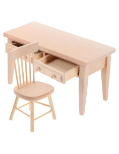 Conjunto de Muebles de Casa de Muñecas JOINPAYA - Mesa y Sillas Miniatura