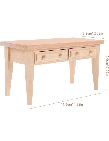 Conjunto de Muebles de Casa de Muñecas JOINPAYA - Mesa y Sillas Miniatura