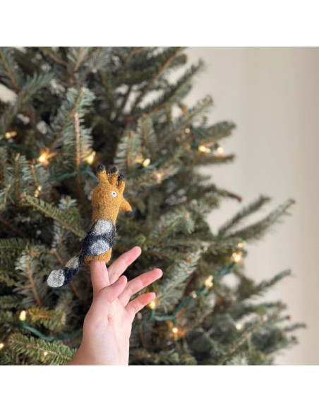Títere de dedo Hoopoe de fieltro hecho a mano - Ganapati Crafts