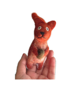 Títere de dedo de ardilla Ganapati Crafts 10 cm ecológico