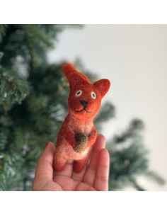 Títere de dedo de ardilla Ganapati Crafts 10 cm ecológico 2