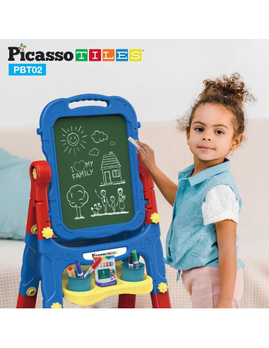 Caballete de Arte PicassoTiles PBT02 Ajustable 2 en 1