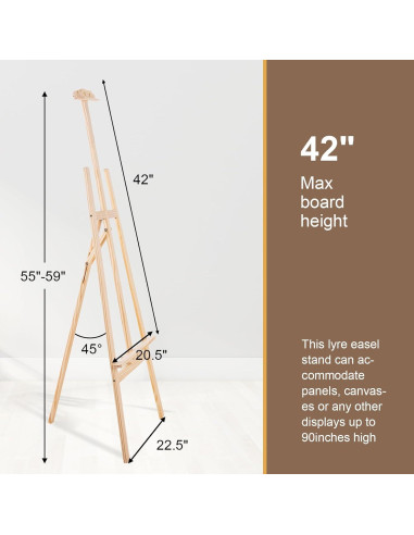 Caballete de Pintura Ajustable Cayendo en Arte 106.68 cm