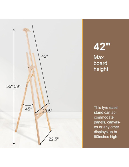 Caballete de Pintura Ajustable Cayendo en Arte 106.68 cm