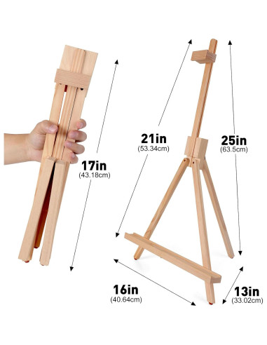 Caballete de Mesa Plegable ESRICH de Madera Ajustable 53 cm