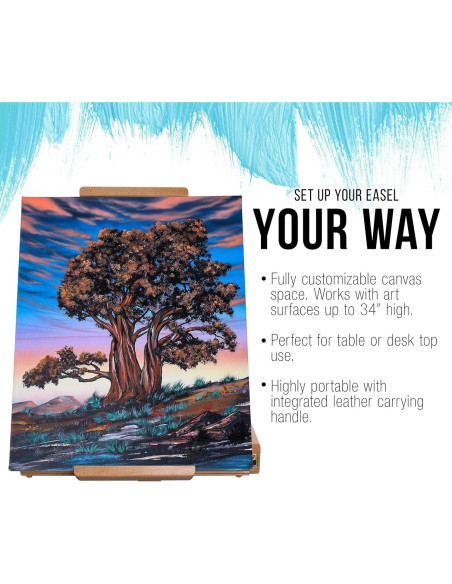 Caballete de Madera Ajustable Suministro de Arte USA 36"