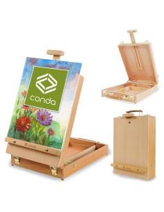 Caballete de Mesa Ajustable CONDA - Caja de Dibujo de Madera