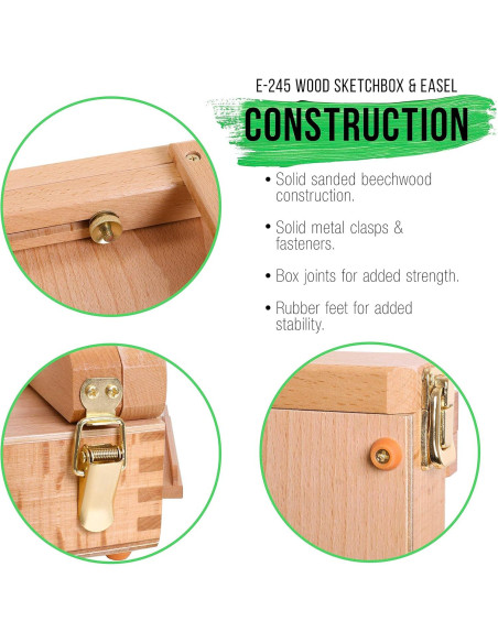 Caballete de Madera Ajustable Suministro de Arte USA 36"