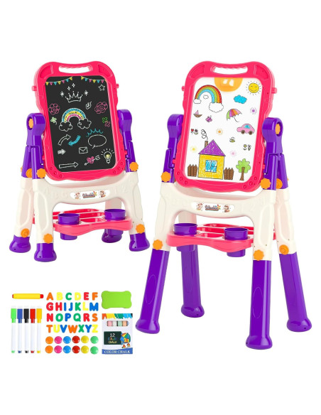 Caballete de Arte Weudear PINK para Niños 2-5 Años