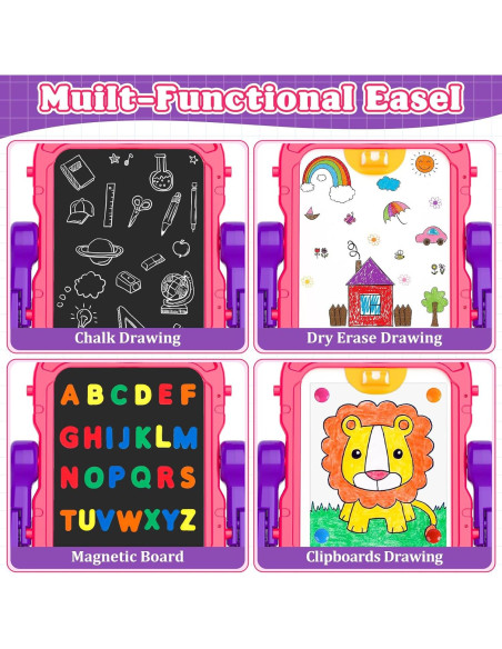 Caballete de Arte Weudear PINK para Niños 2-5 Años