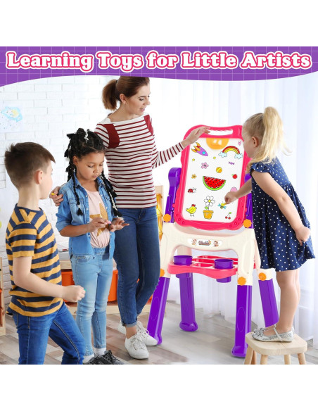 Caballete de Arte Weudear PINK para Niños 2-5 Años