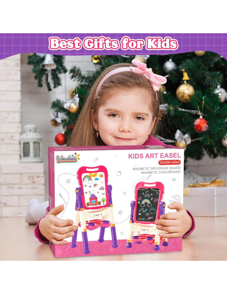 Caballete de Arte Weudear PINK para Niños 2-5 Años