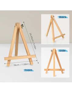 Paquete de 12 Caballetes de Madera YOHAWJAN 24cm para Pintura 2