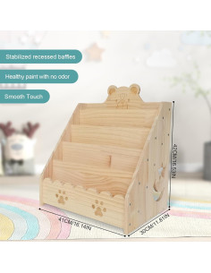 Estantería de Madera Montessori Stranthother 5 Niveles 41.9x30.4cm 2