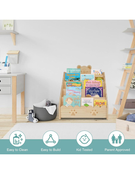 Estantería de Madera Montessori Stranthother 5 Niveles 41.9x30.4cm