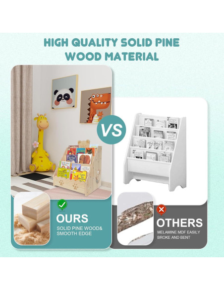 Estantería de Madera Montessori Stranthother 5 Niveles 41.9x30.4cm