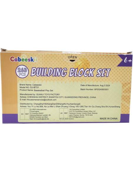 Juego de Bloques de Construcción Baloncesto Cabeeskii 0.54 kg Juego de Bloques de Construcción Baloncesto Cabeeskii 0.54 kg