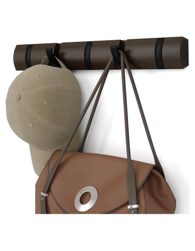 Perchero de Pared Umbra Flip 5 Ganchos Negro Moderno