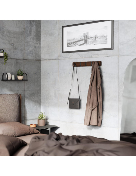 Perchero de Pared Umbra Flip 5 Ganchos Negro Moderno Perchero de Pared Umbra Flip 5 Ganchos Negro Moderno