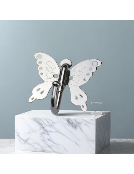Ganchos de Pared Mariposa SUNUNICO - Acero Inoxidable - 5 Piezas Ganchos de Pared Mariposa SUNUNICO - Acero Inoxidable - 5 Piezas