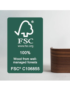 Perchero de pared Kazai 'Toke' 5 ganchos acero madera nogal 2