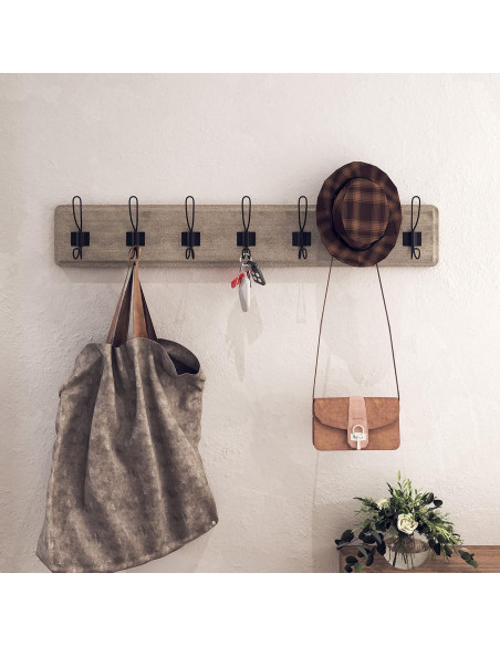 Perchero de Madera Sólida HBCY Creations 86 cm 7 Ganchos