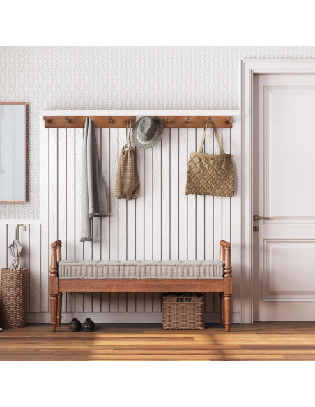 Perchero de Pared Evory 2 Pack de Madera Natural 42 cm