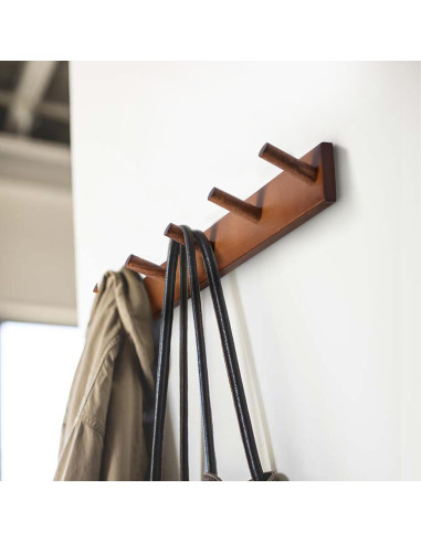 Perchero de Pared Evory 2 Pack de Madera Natural 42 cm