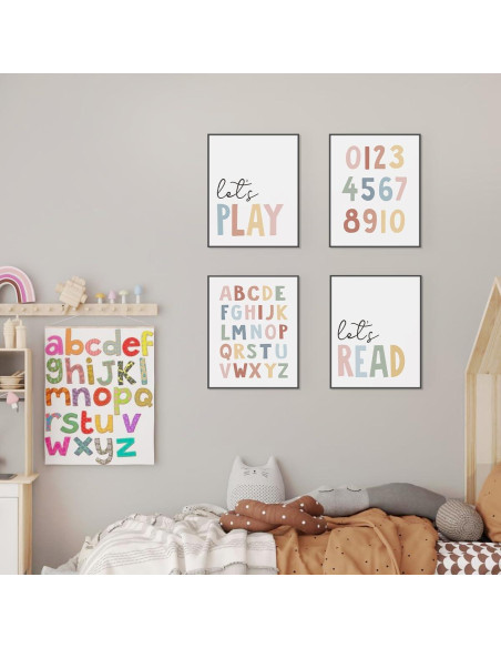 Juego de 4 Pósters Educativos Lee 20x25 cm para Niños Juego de 4 Pósters Educativos Lee 20x25 cm para Niños