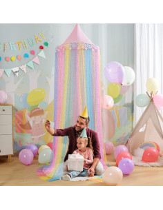 Dosel de Cama Brillante MOOZHEALTH Arcoíris 248.9 cm 2