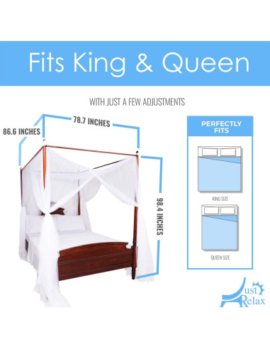 Juego de Dosel Decorativo Solo Relájate, Blanco, 220x200 cm