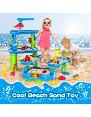 Mesa de Agua para Niños Onysurui 9986 con Ducha y 13 Accesorios