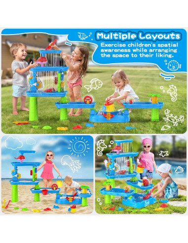 Mesa de Agua para Niños Onysurui 9986 con Ducha y 13 Accesorios