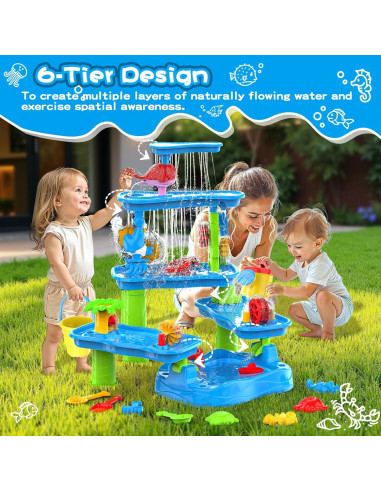 Mesa de Agua para Niños Onysurui 9986 con Ducha y 13 Accesorios