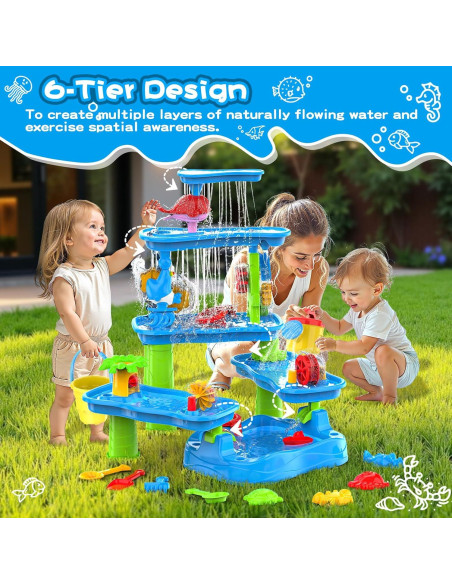 Mesa de Agua para Niños Onysurui 9986 con Ducha y 13 Accesorios