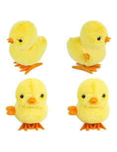 Juguetes de Pollo de Cuerda 3 Nutrias - 4 Piezas de Peluche