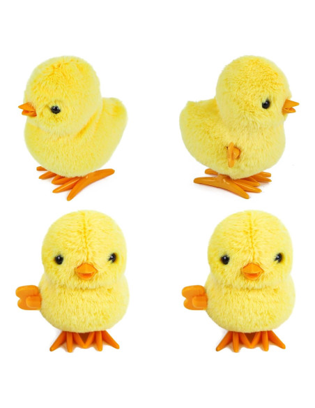 Juguetes de Pollo de Cuerda 3 Nutrias - 4 Piezas de Peluche