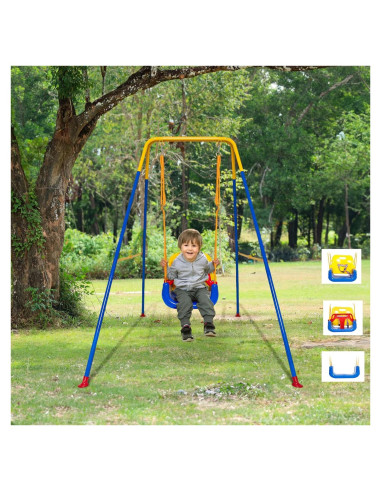 Juego de columpio 3 en 1 CALU LUKY para niños pequeños