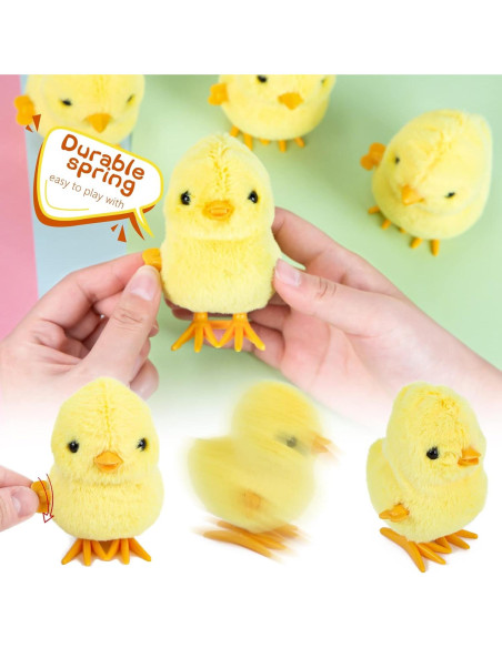 Juguetes de Pollo de Cuerda 3 Nutrias - 4 Piezas de Peluche