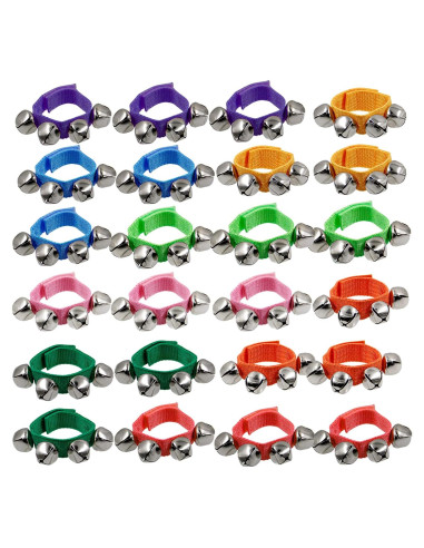 Campanas de Muñeca Casa de Faroles, 24 Pcs, Colores Brillantes