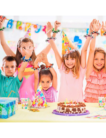 Campanas de Muñeca Casa de Faroles, 24 Pcs, Colores Brillantes