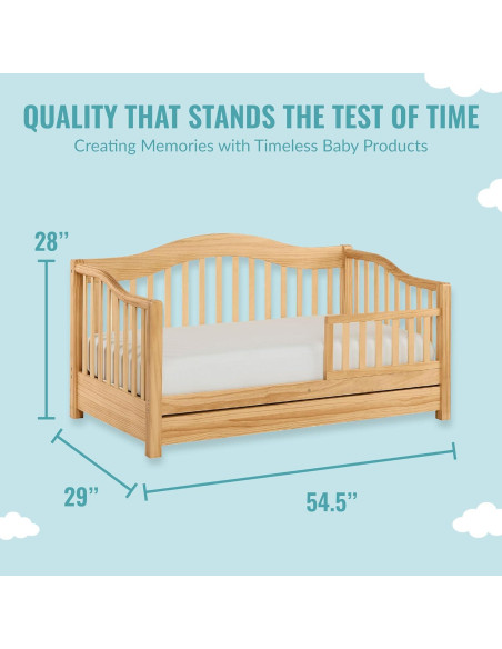 Cama de Día para Niños Dream On Me Natural 139x74x71 cm Cama de Día para Niños Dream On Me Natural 139x74x71 cm