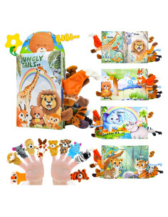 Libro de Tela Crinkle Kimicare Jungle Tails para Bebés 0-12 Meses